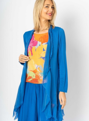 Silk Long Ruffle Jacket
