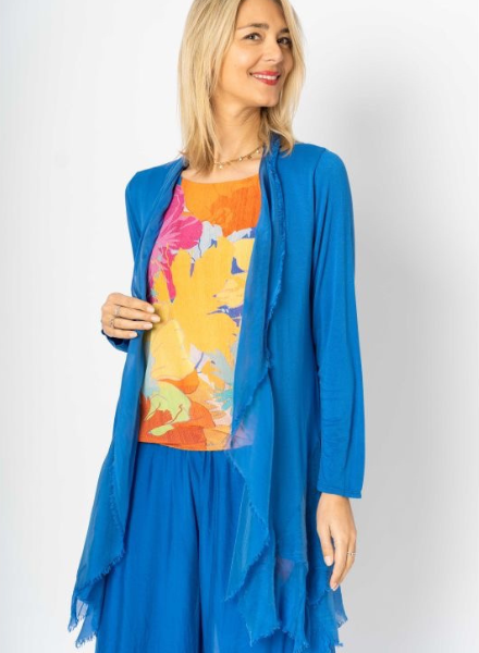 Silk Long Ruffle Jacket