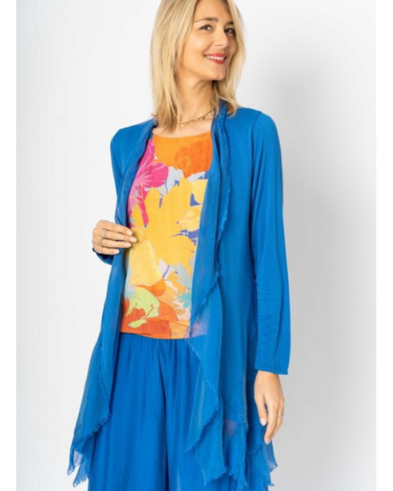 Silk Long Ruffle Jacket