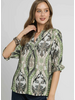 Abstract Print V-Neck Top