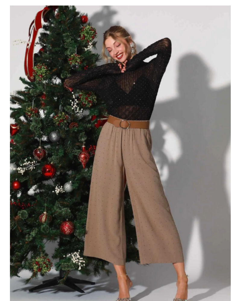 Rhinestone Embellished Pant