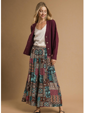 Boho Patchwork Wide Leg Pant