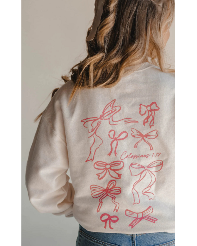 Colossians 1:17 Bow Sweatshirt