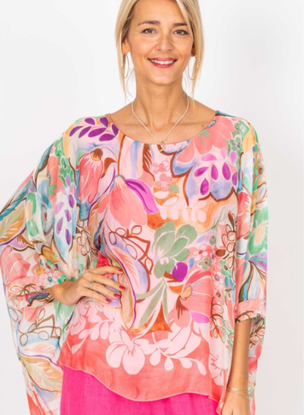 Flower Garden Silk Blouse
