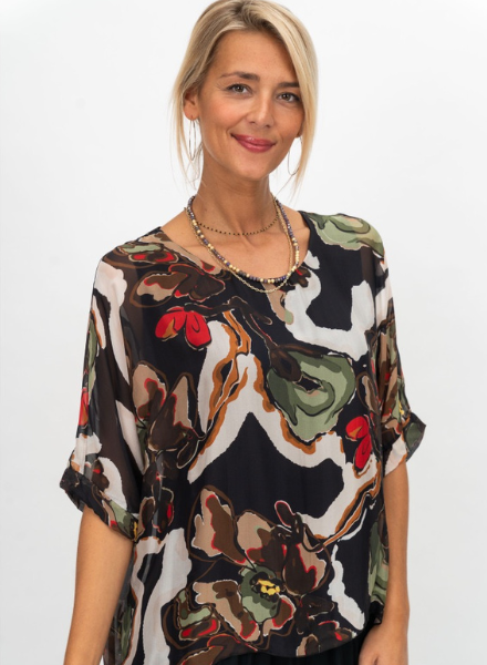 Printed Silk Blouse