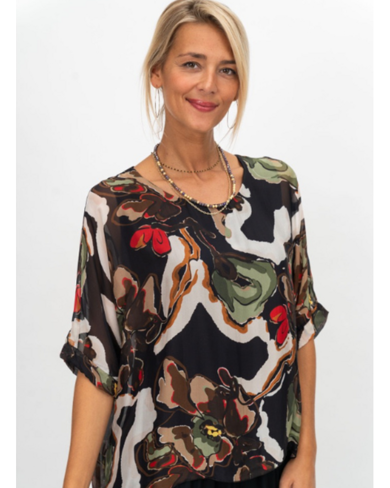 Printed Silk Blouse
