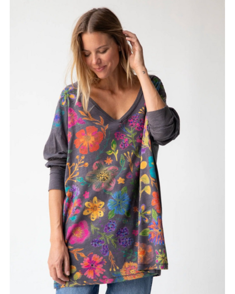 Floral Longsleeve Cotton Easy Tee