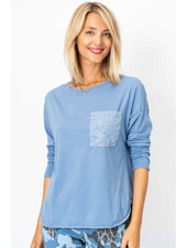 Sequin Pocket Long Sleeve Tee