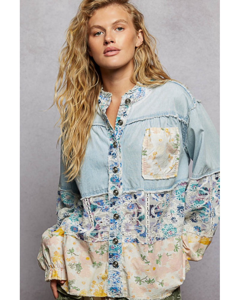 Printed Relaxed Fit Jacket