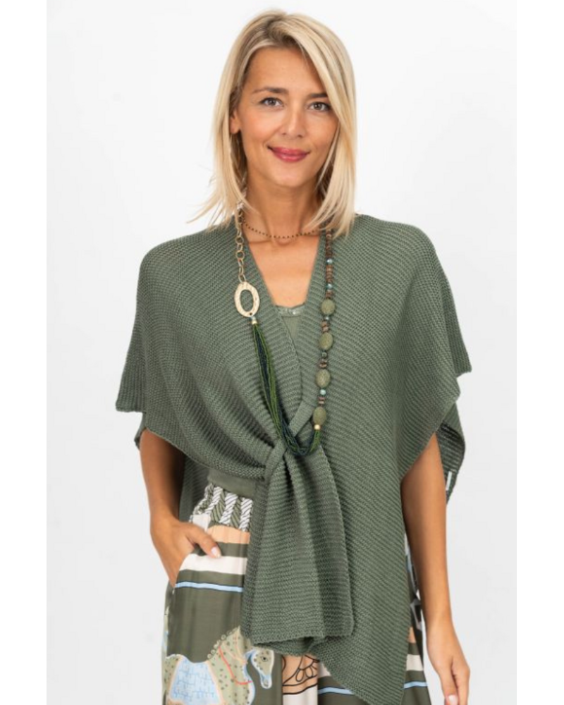 Tie Front Knit Cover Up