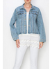 Denim Jacket with Rhinestones