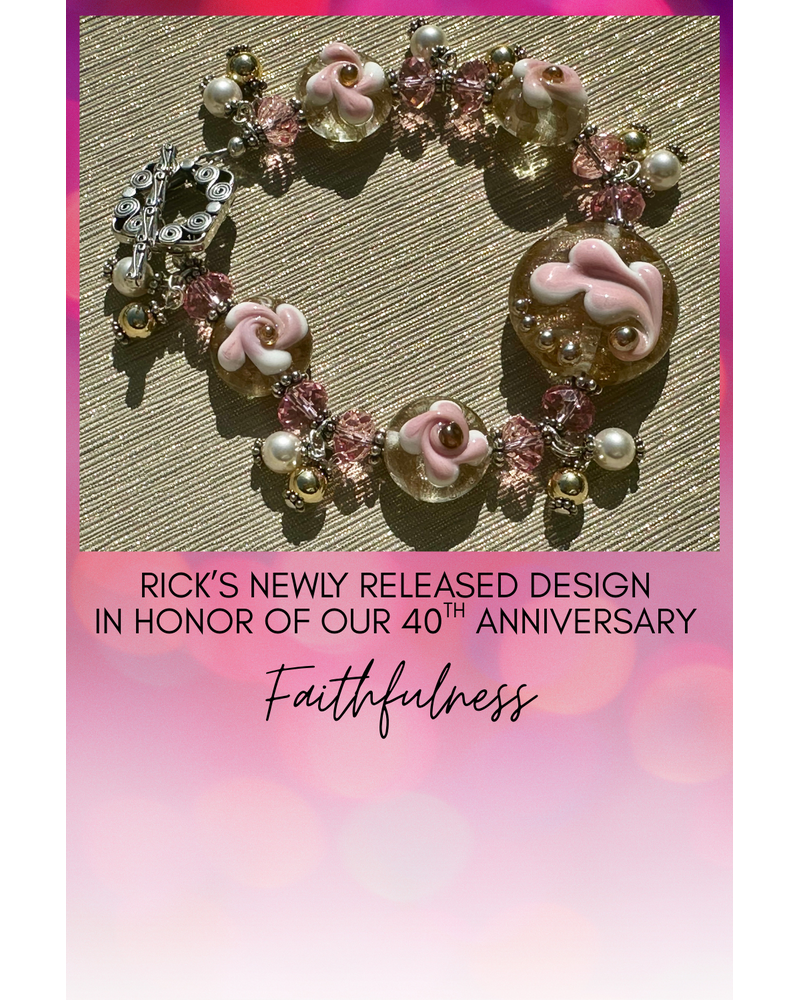 Out Of The Fire Faithfulness 5-bead Lampglass Bracelet