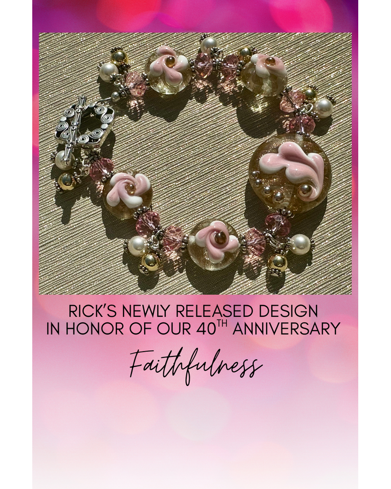 Out Of The Fire Faithfulness 5-bead Lampglass Bracelet
