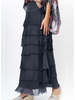 Long Ruffle Silk Skirt