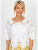 Scalloped Floral Lace Top