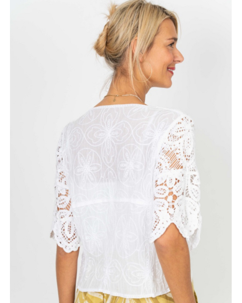 Scalloped Floral Lace Top