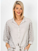 Button Up Eyelet Blouse