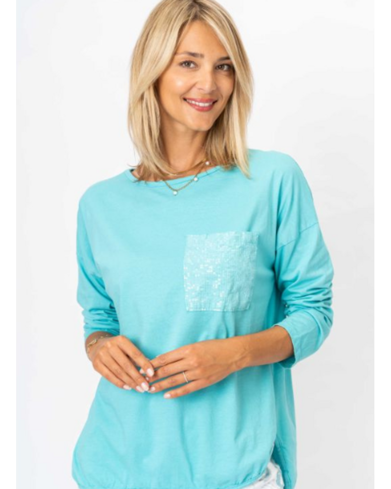 Sequin Pocket Long Sleeve Tee