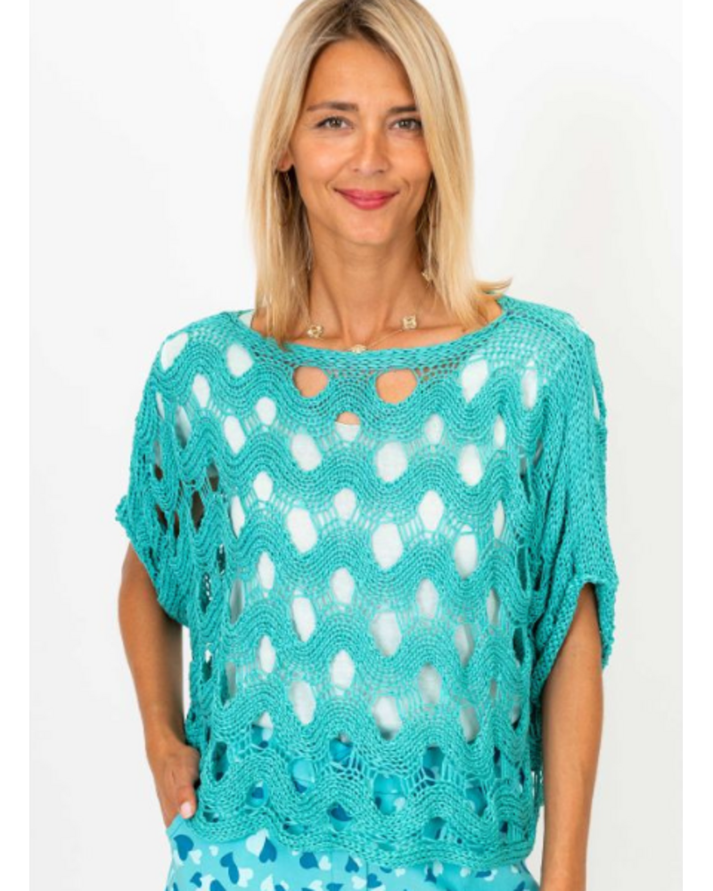 Open Knit Wave Sweater