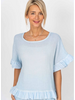 Ruffle Edge Linen Top