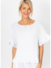 Ruffle Edge Linen Top