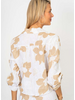 Gold Flower Tie Front Top