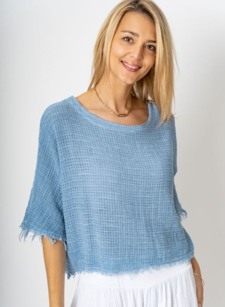 Cotton and Linen Mix Crop Top