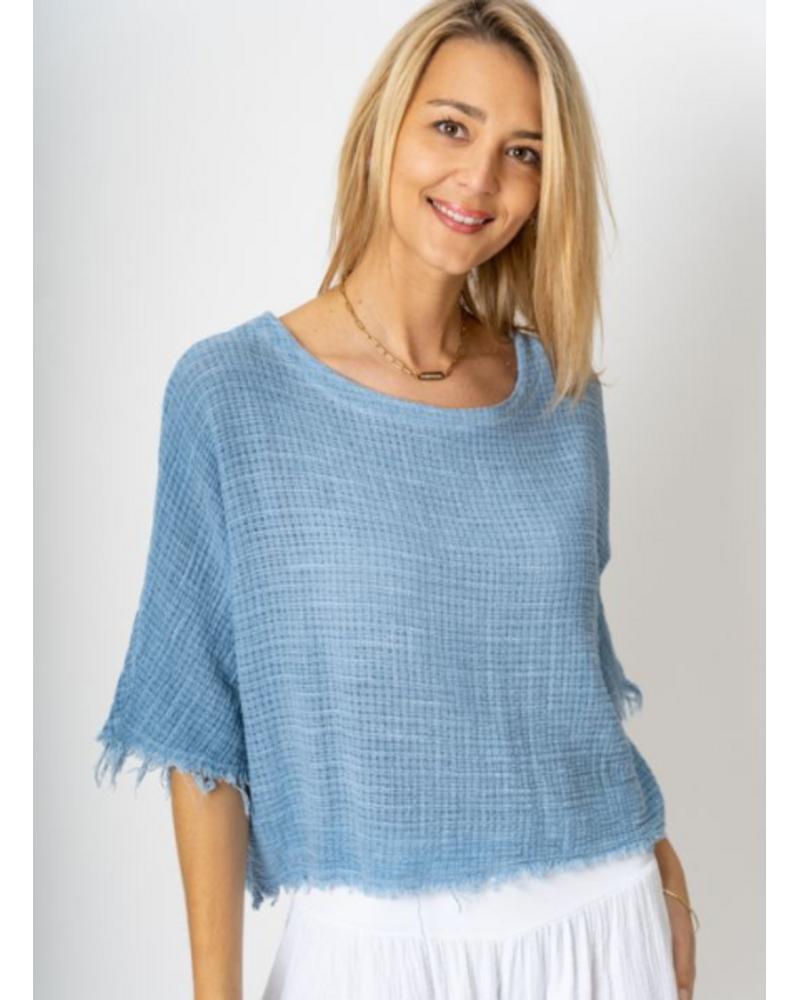 Cotton and Linen Mix Crop Top