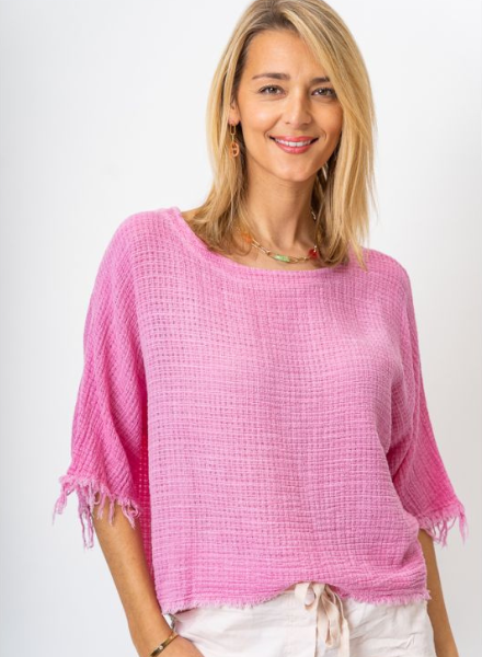 Cotton and Linen Mix Crop Top