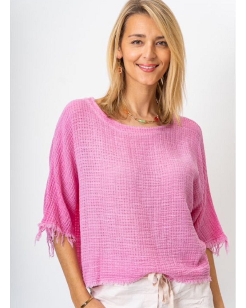 Cotton and Linen Mix Crop Top