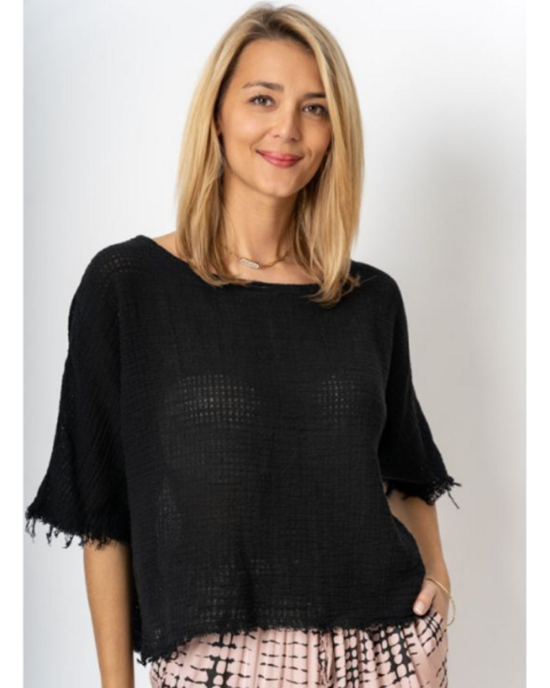 Cotton and Linen Mix Crop Top