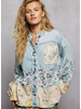 Chambray and Floral Mixed Shacket