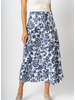 Linen Floral Print Skirt