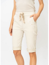 Embroidered Flower Shorts