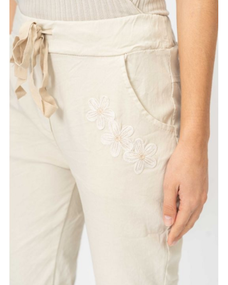 Embroidered Flower Shorts