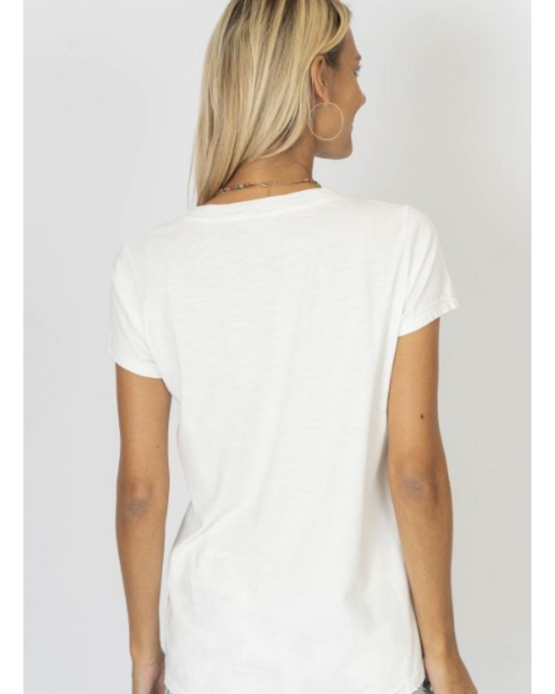 Animal Print Flower Detail Tee