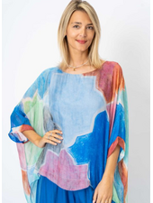 Mosaic Print Silk Blouse