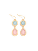 Pastel and Gold Drop Earrings