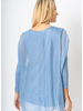 Dolman Sleeve Silk Ruffle Hem Blouse