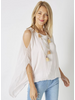 Cold Shoulder Silk Top