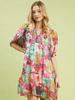Watercolor Floral Babydoll Dress