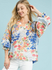 Watercolor Floral Printed Blouse