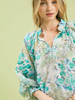 Watercolor Floral Printed Blouse