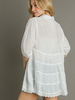 Eyelet Tiered Buttonfront Tunic