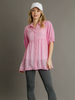 Eyelet Tiered Buttonfront Tunic