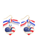 American Flag Bow Earrings