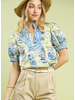 Chinoiserie Print Top