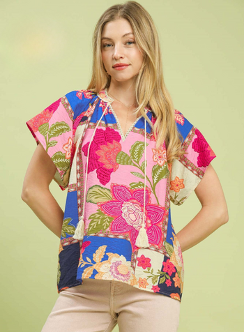 Patchwork Paisley Flowers Top