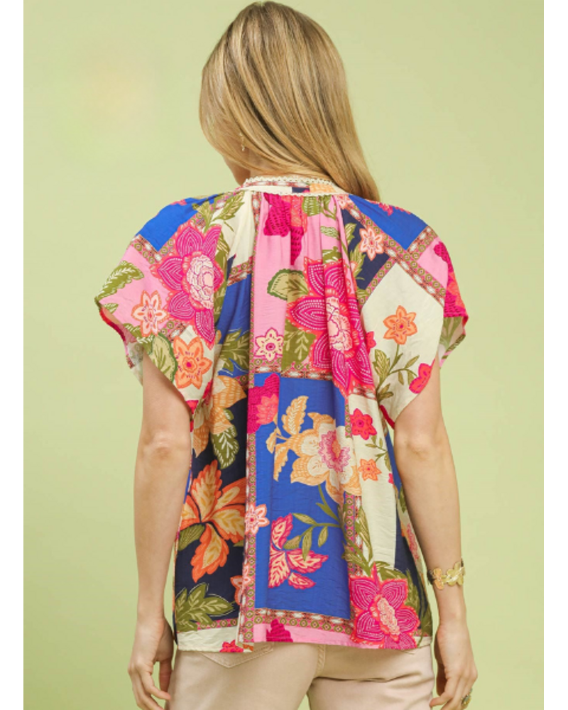 Patchwork Paisley Flowers Top