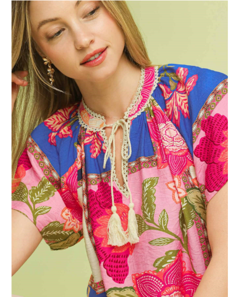 Patchwork Paisley Flowers Top